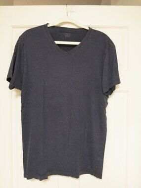 J.Crew Slim Washed Navy V-Neck Tee M Tall